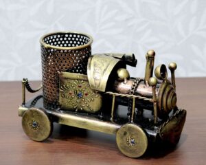 antique metal train pen holder desk decor organizer – Sigma HandiCraft