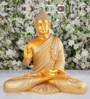 golden resin buddha meditation statue home decor