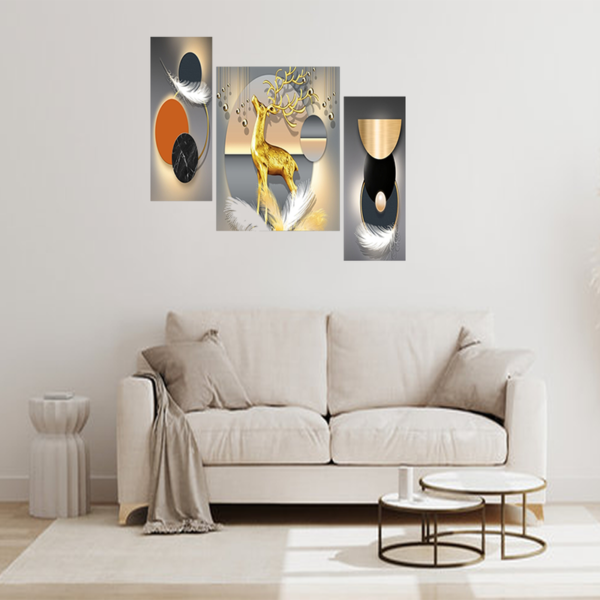 Set Of 3 Scenery 3d Wall Paintings