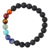 7 chakra lava stone bracelet with natural gemstone beads for energy balance and healing