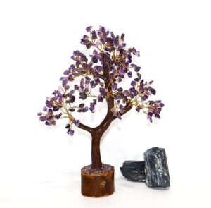 Amethyst crystal tree handcrafted gemstone decor for positive energy and home decoration