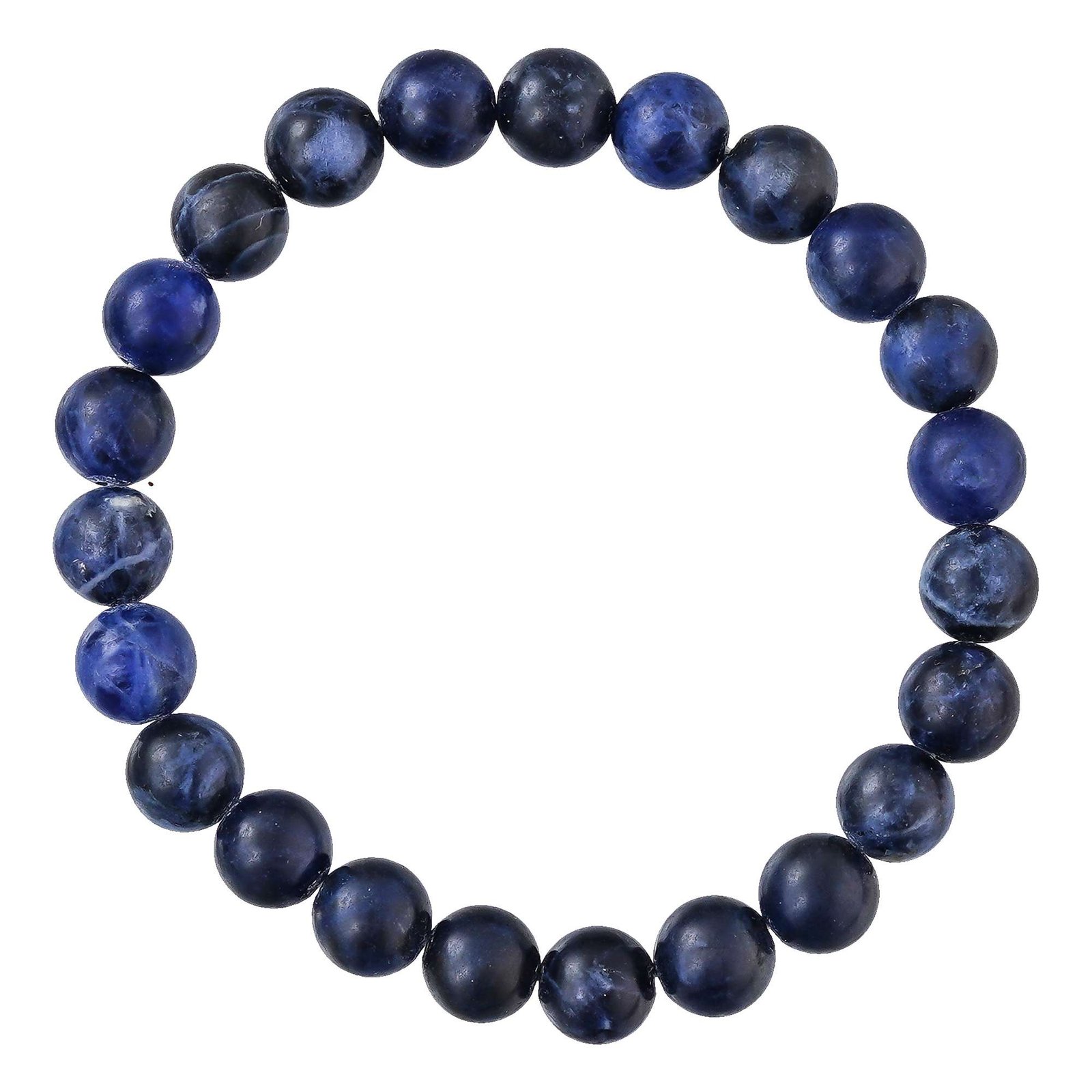 Blue Sodalite Yoga Bracelet for Calm Focus Energy Blue sodalite yoga bracelet with natural 8mm gemstone beads for calm focus