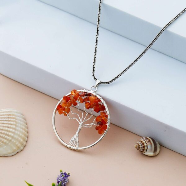 Carnelian Pendant Healing Crystal Stone – 7 Stunning Handcrafted Crystals for Confidence & Vitality