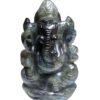 dark grey labradorite ganesha idol natural crystal decor