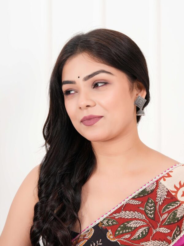 Buy Silver Jhumka Earrings Online at Sigma HandiCraft | ER50 | Elegant, Traditional & Trendy Designs | Jhumka Earrings for Women - Image 2