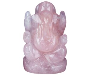 rose quartz crystal ganesha idol home decor