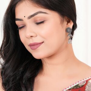 silver jhumka earrings for women er51