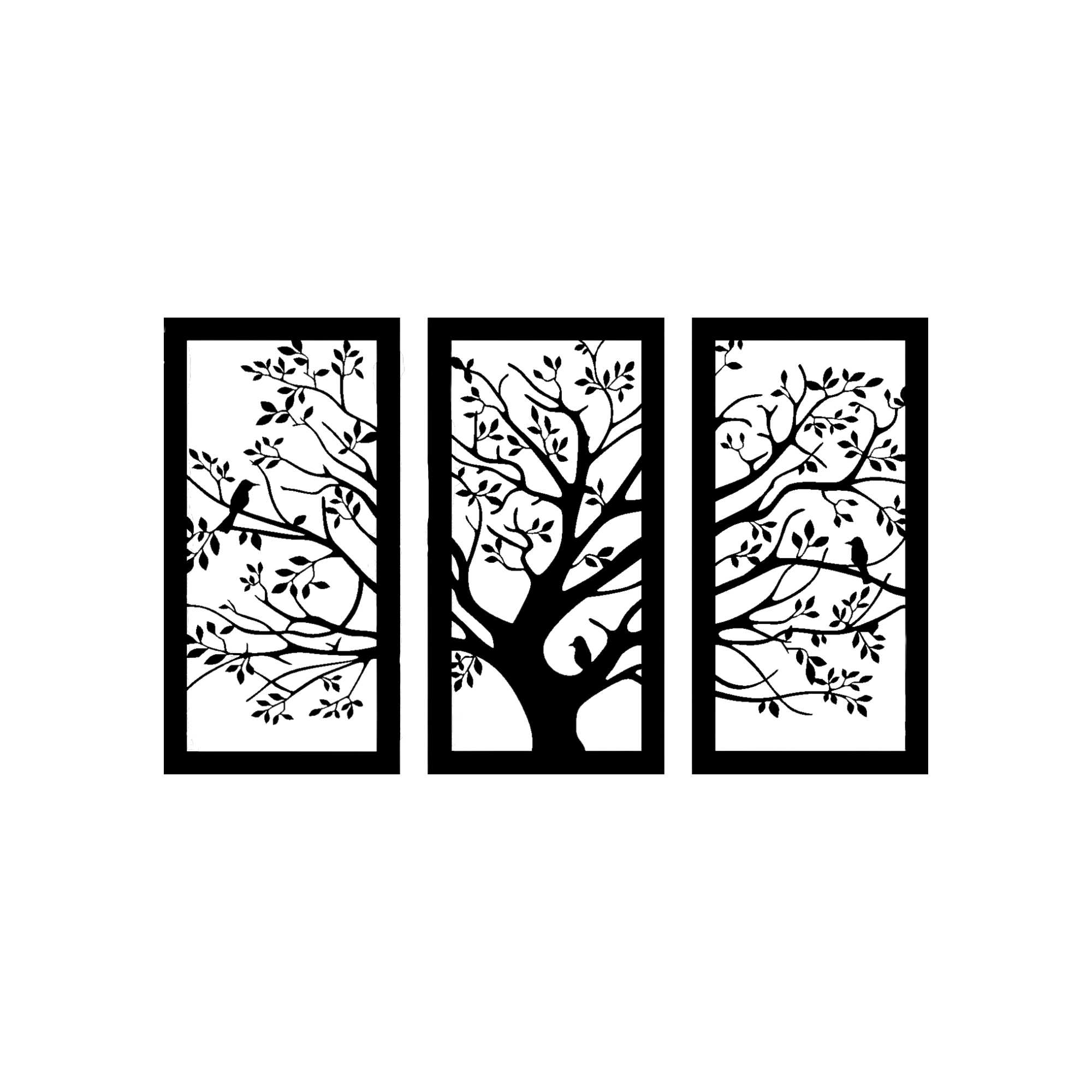 Tree of Life Wall Art Set – 3 Piece Bird & Branch Decor Handcrafted Decor for Home Decor – Sigma HandiCraft