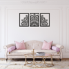 mandala mdf wall art set with symmetrical laser cut design for modern home decor – Sigma HandiCraft