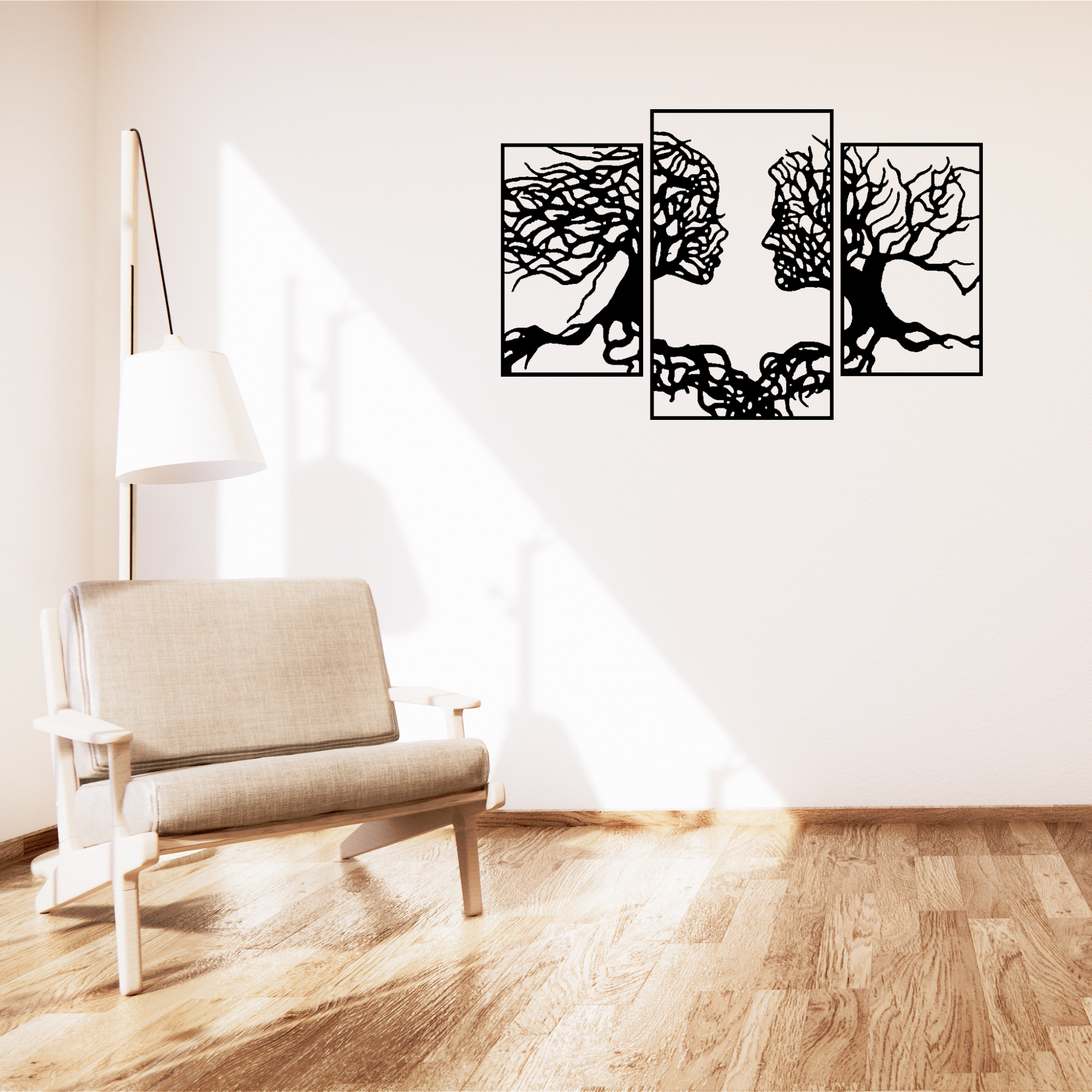 Powerful Abstract Face Tree MDF Wall Art for Modern Interiors Handcrafted Decor for Home Decor – Sigma HandiCraft