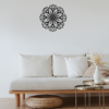 Best Floral Mandala MDF Wall Art - Black Geometric Lotus Wall Decor by Sigma Handicraft