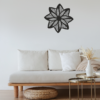 Best Geometric Flower MDF Wall Art (3D) - Black Silhouette Modern Wall Decor by Sigma Handicraft