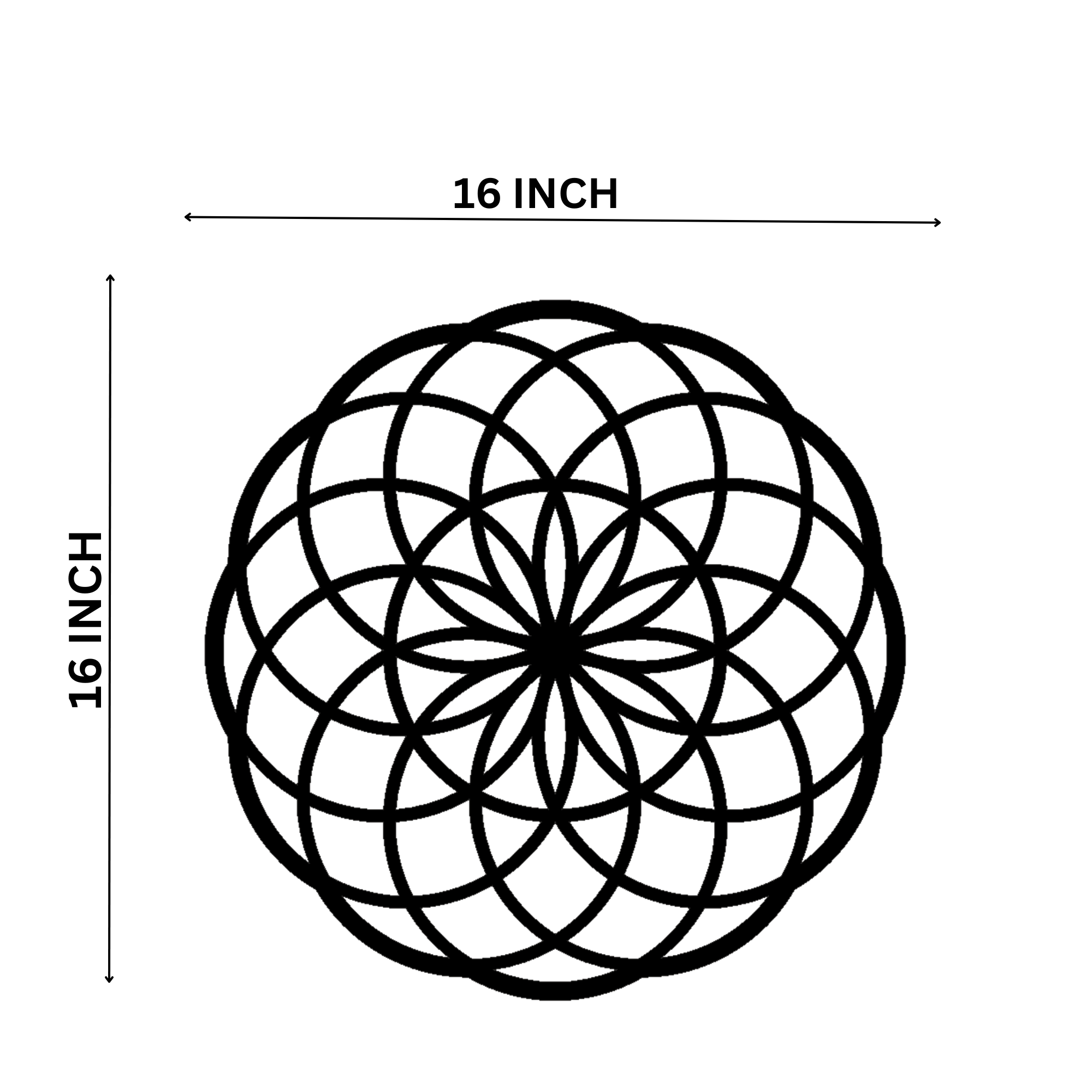 Geometric Circle Wall Art – 3D Overlapping Round Decor Handcrafted Decor for Home Decor – Sigma HandiCraft