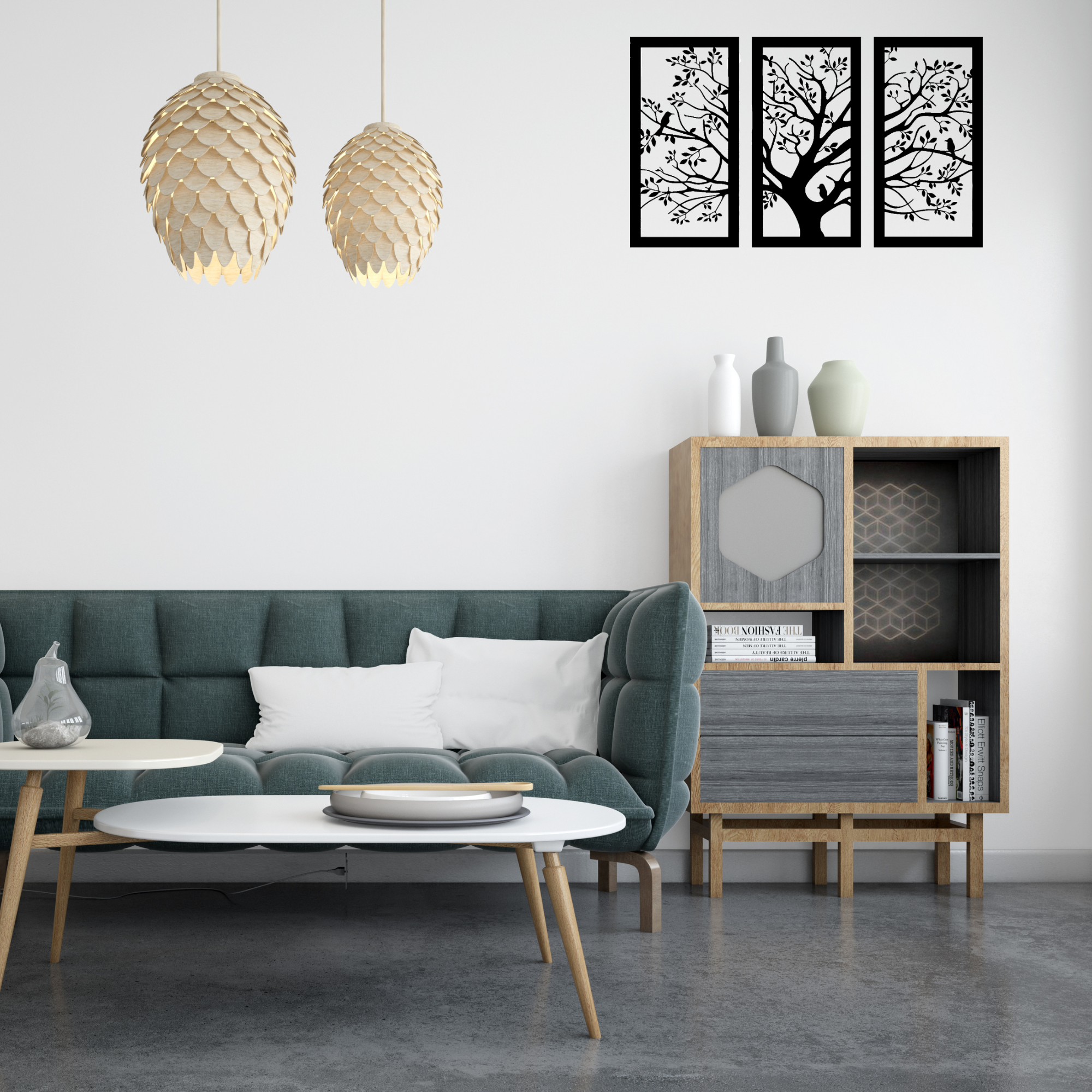 Tree of Life Wall Art Set – 3 Piece Bird & Branch Decor Handcrafted Decor for Home Decor – Sigma HandiCraft