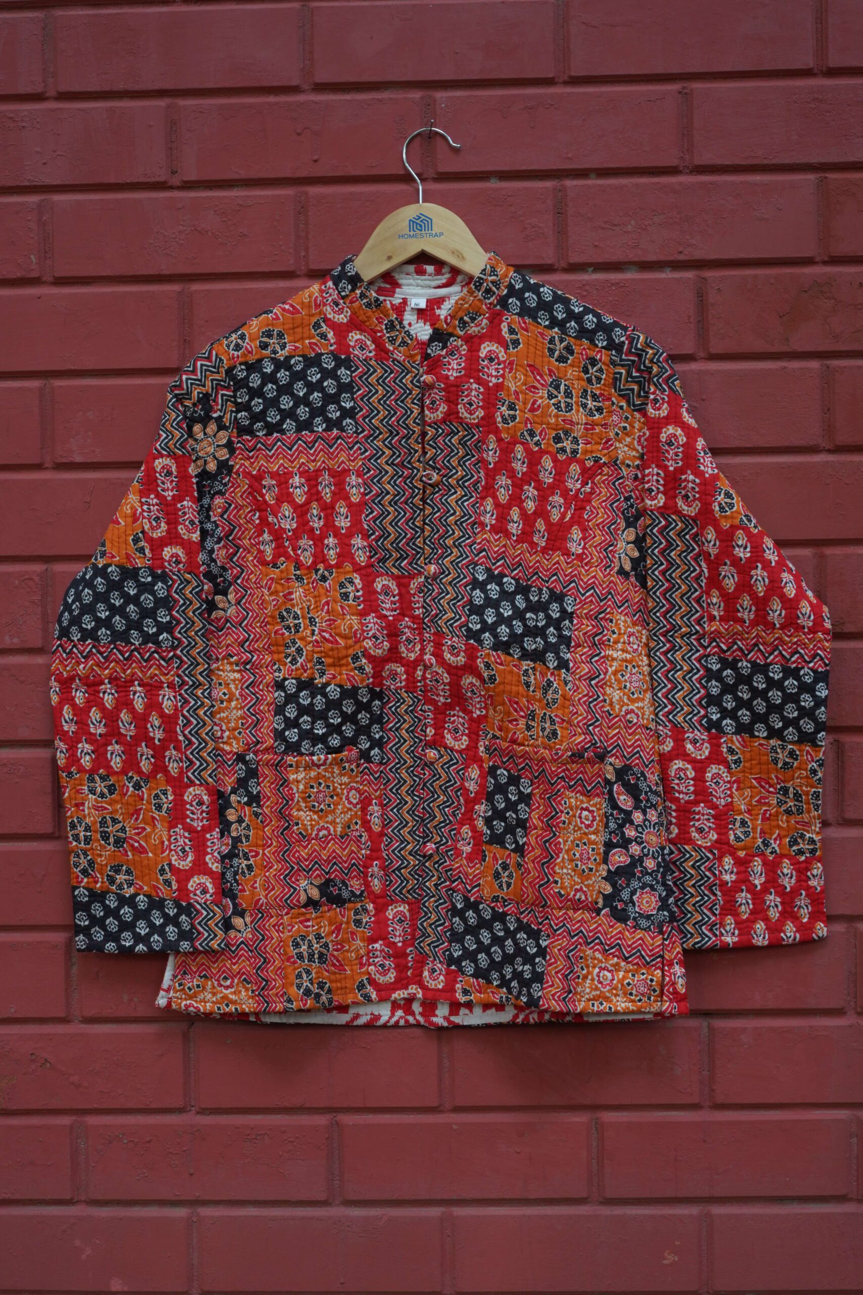 Womens Red Velvet Embroidered Jacket with Floral Design Handcrafted Art for Home Decor – Sigma HandiCraft