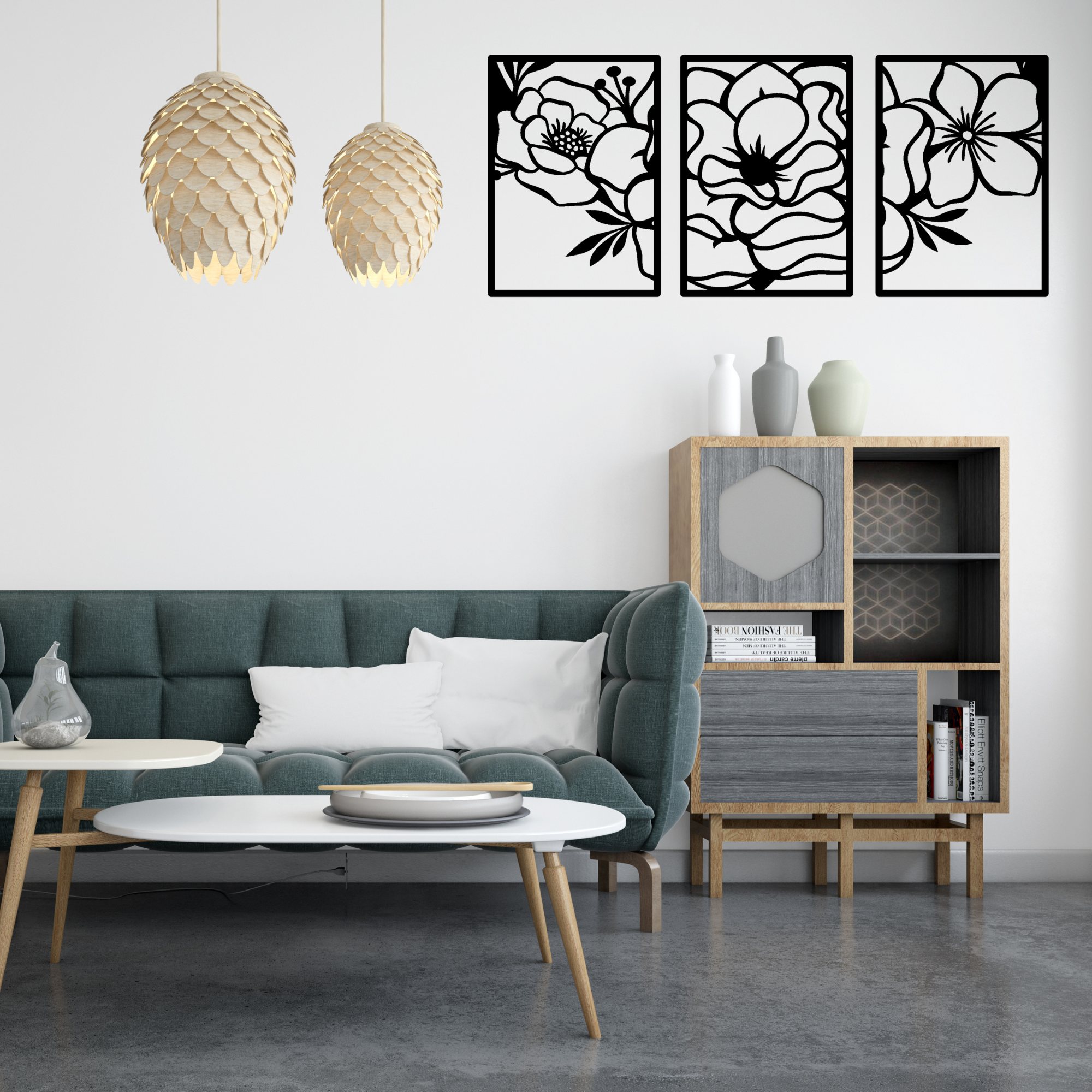 Elegant Floral MDF Wall Art Panel for Stylish Modern Interiors Handcrafted Decor for Home Decor – Sigma HandiCraft