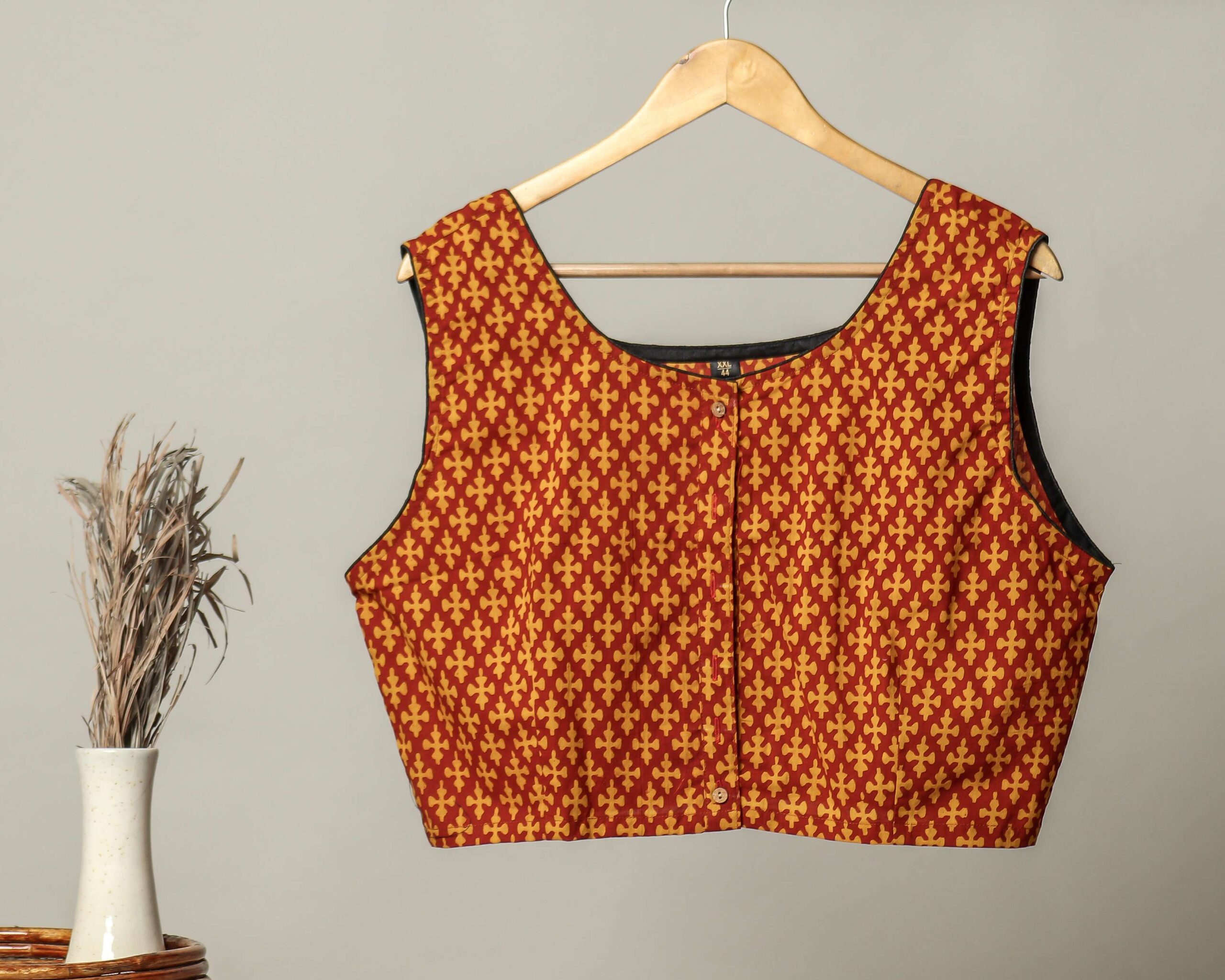 Handmade Block Print Cotton for Women ? Ethnic Floral Printed Top with Long Sleeves Handcrafted Art for Home Decor – Sigma HandiCraft