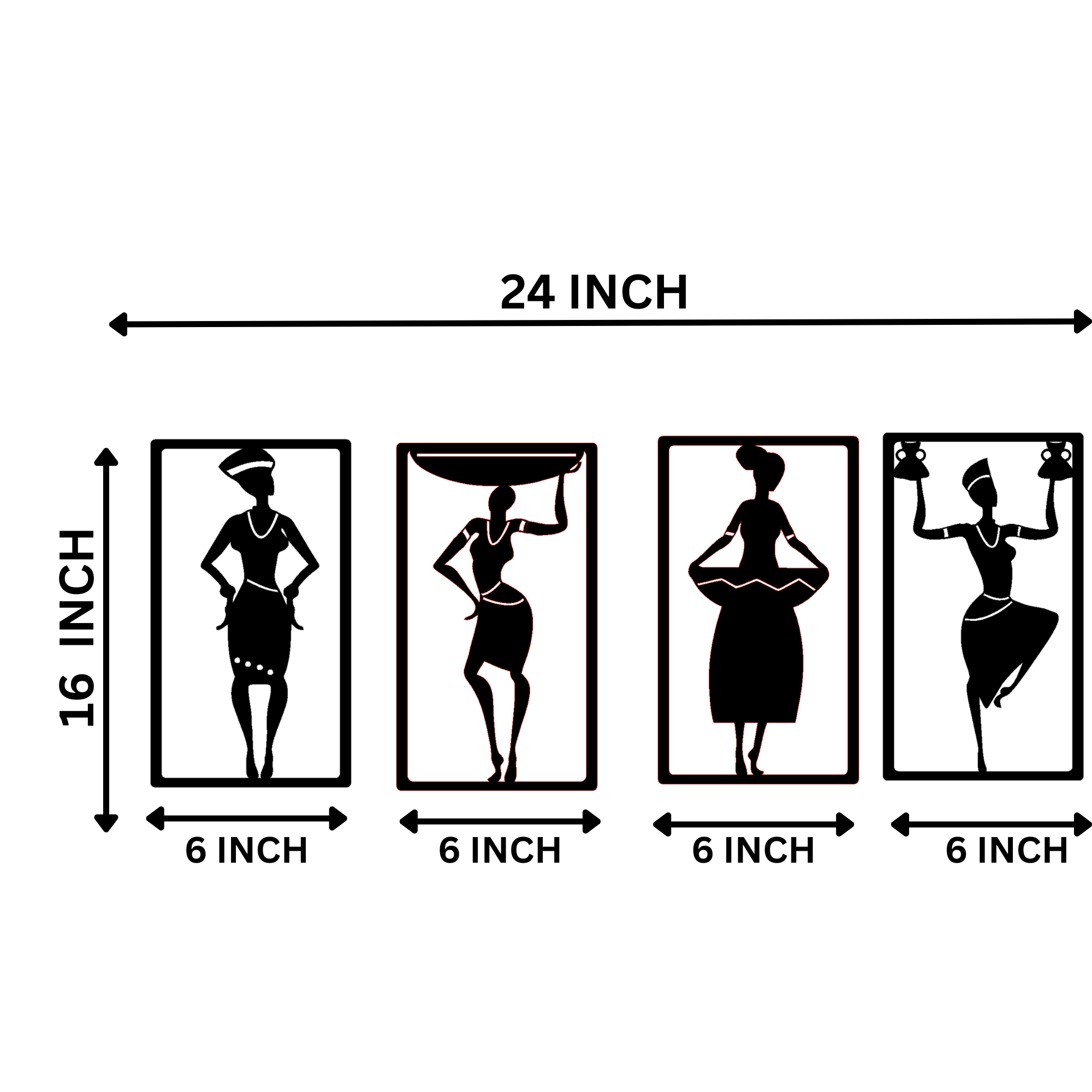 Elegant African Tribal Women MDF Wall Art for Modern Homes Handcrafted Decor for Home Decor – Sigma HandiCraft