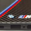 carbon fiber back cover for samsung a14 5g racing stripe bottom view